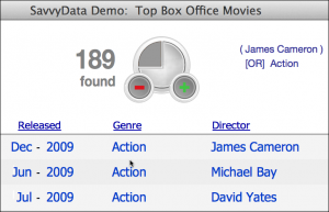 data exploration buttons